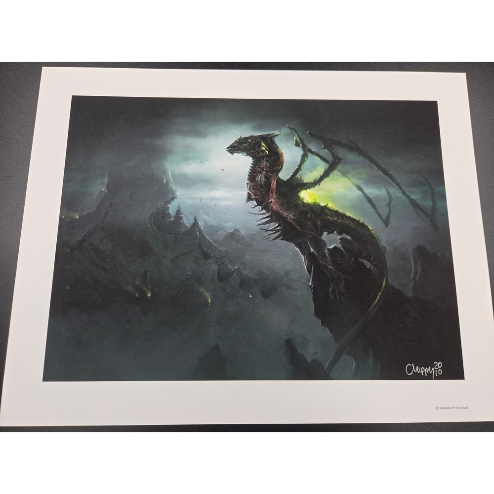 MTG Skithiryx the Blight Dragon Art Print Chippy Signed Wizards of the Coast